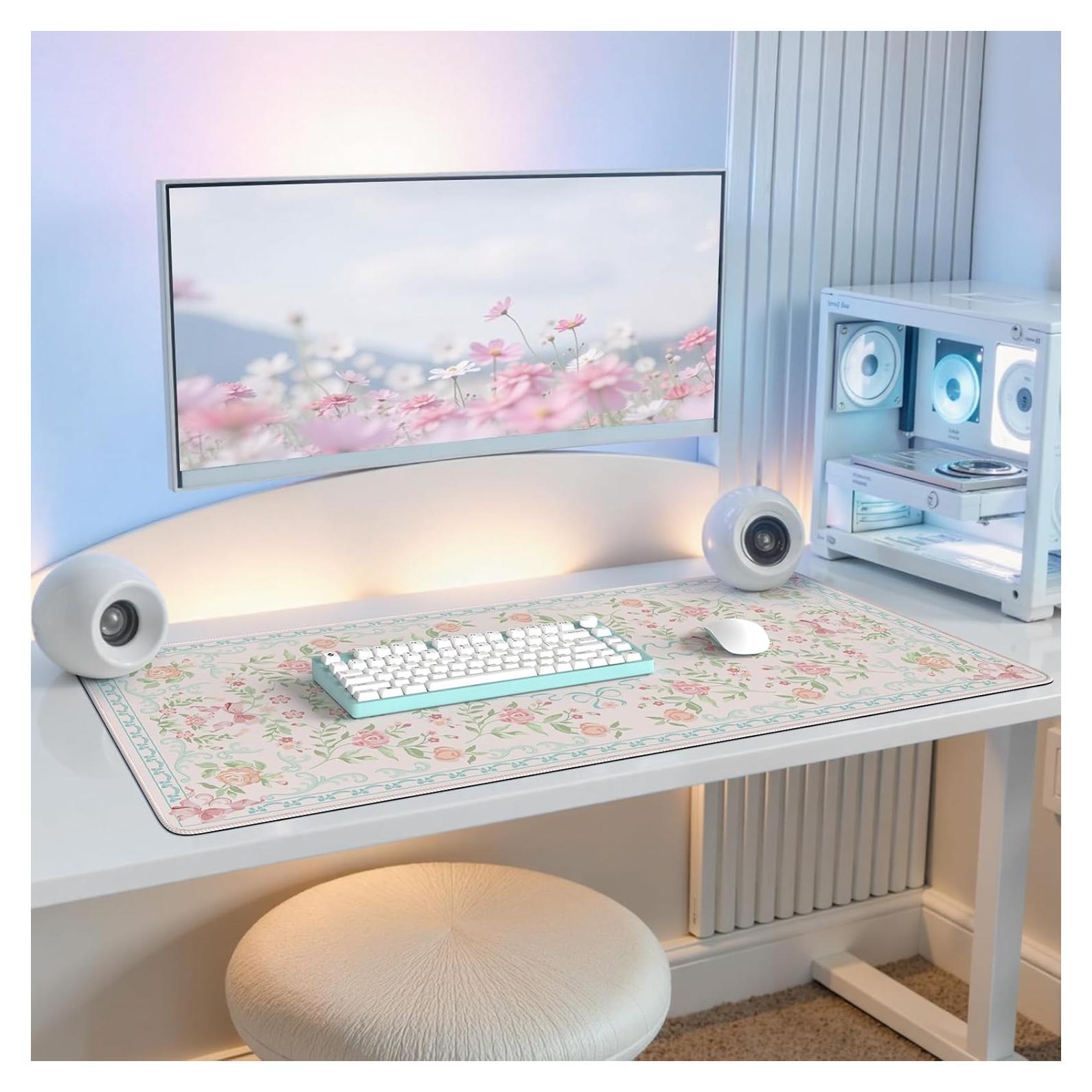 Alfombrilla de Escritorio iCasso Azul 90x40 cm Antideslizante