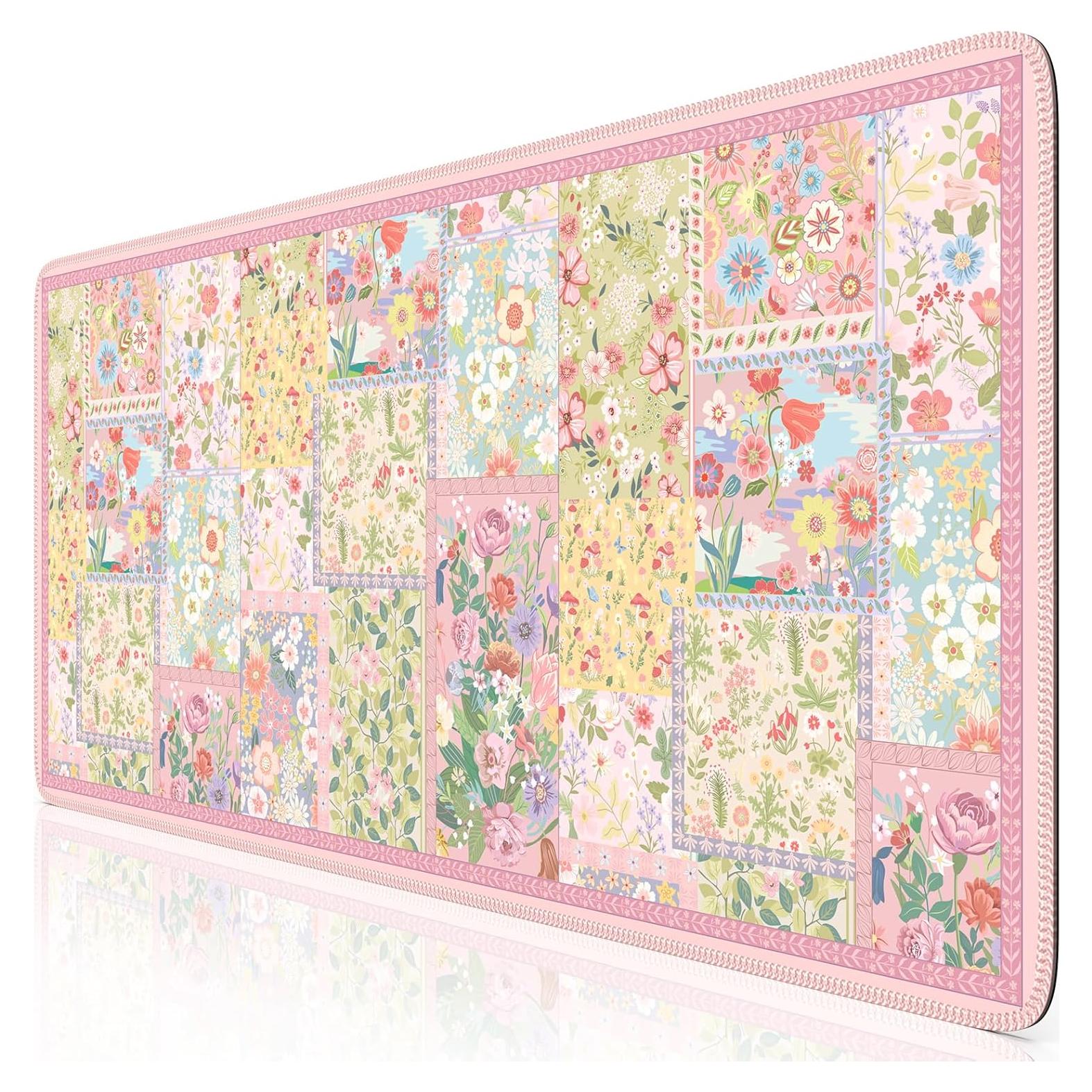 Alfombrilla de Escritorio Grande iCasso Rosa Antideslizante