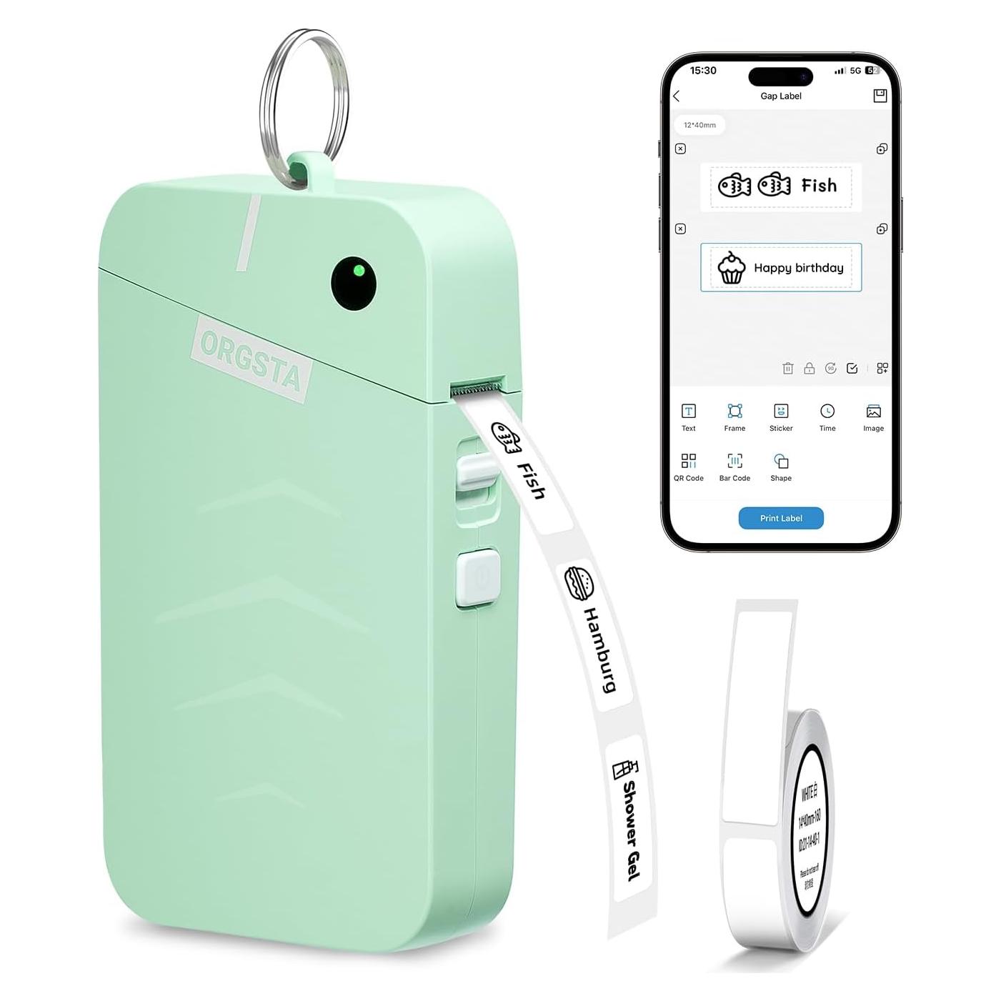 Impresora de Etiquetas ORGSTA S001 Bluetooth Portátil Verde
