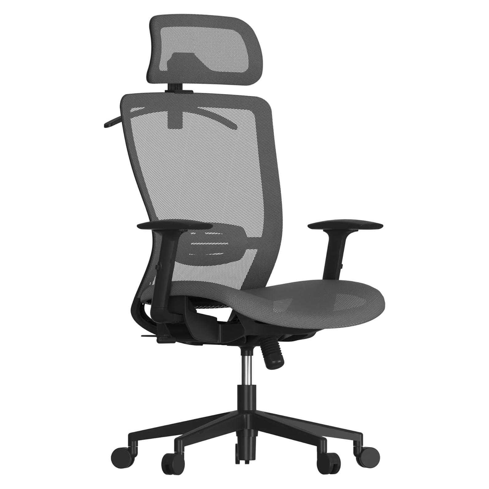 Silla de Oficina Ergonomica Flexispot OC3 Aire Gris con Soporte Lumbar