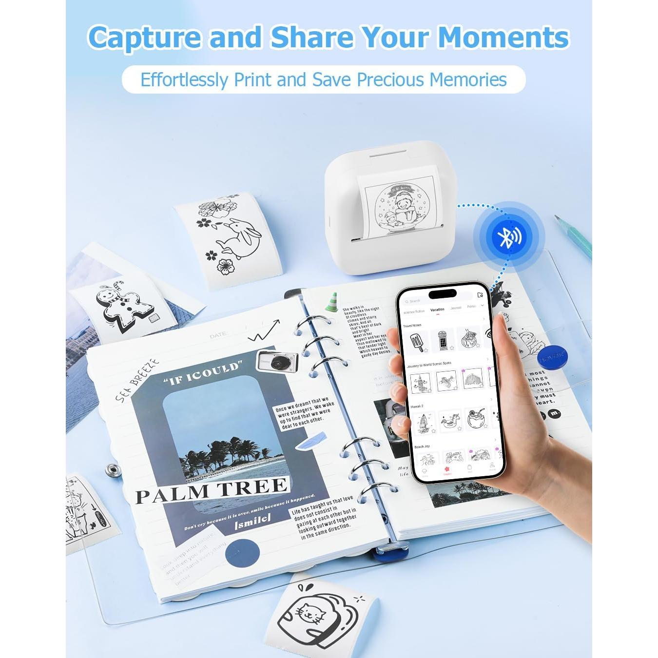 Impresora de Etiquetas Térmicas WCZ M02X Bluetooth 3 Rollos