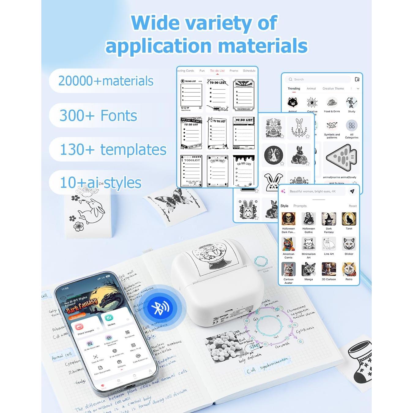 Impresora de Etiquetas Térmicas WCZ M02X Bluetooth 3 Rollos