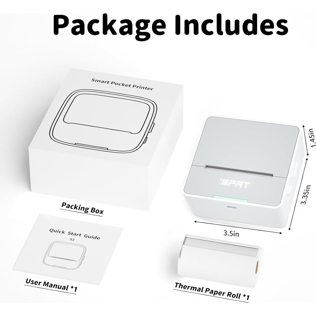 Impresora de Etiquetas iDPRT S2 Mini Portátil Bluetooth 5.08cm