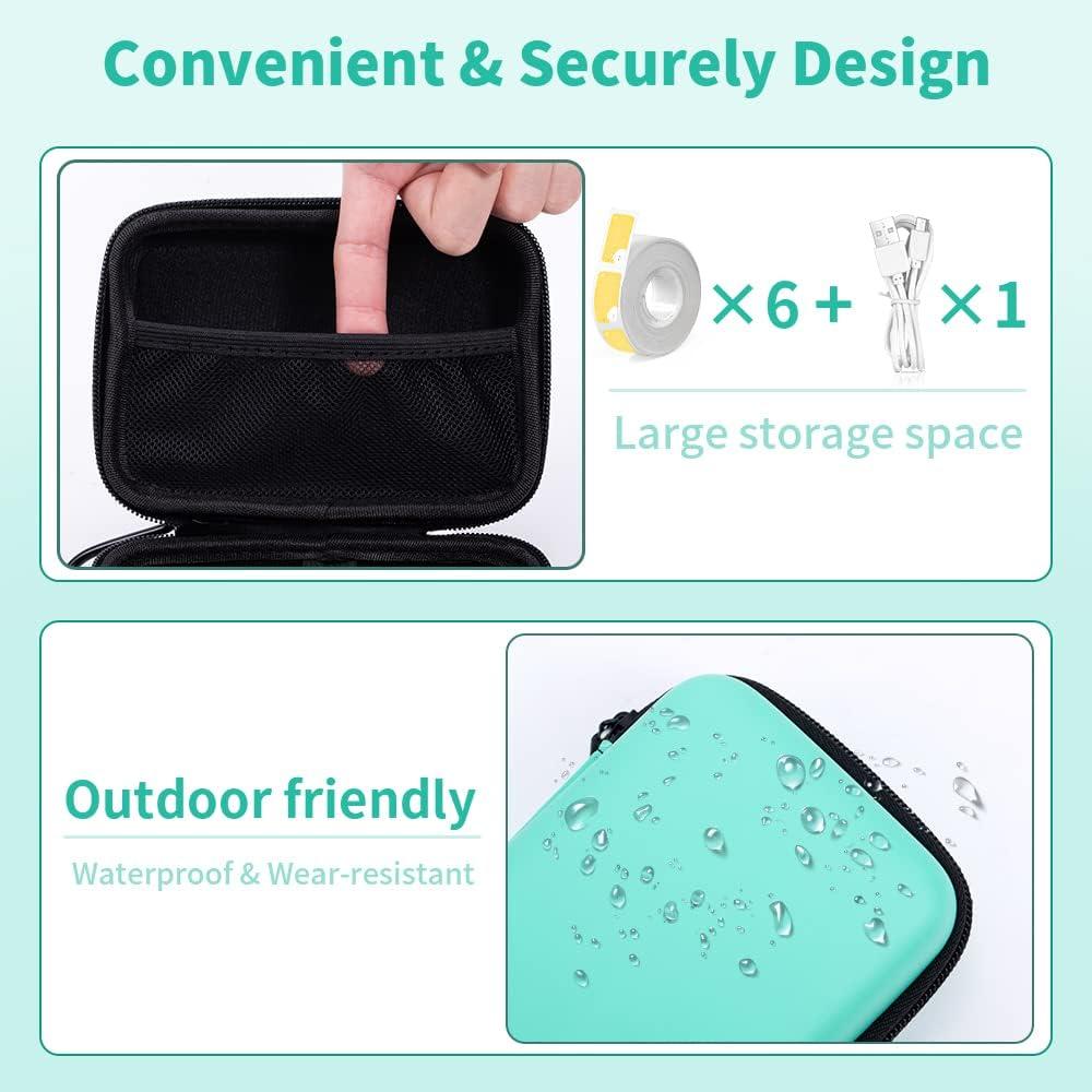 Funda de Almacenamiento Impermeable Phomemo D30 Verde