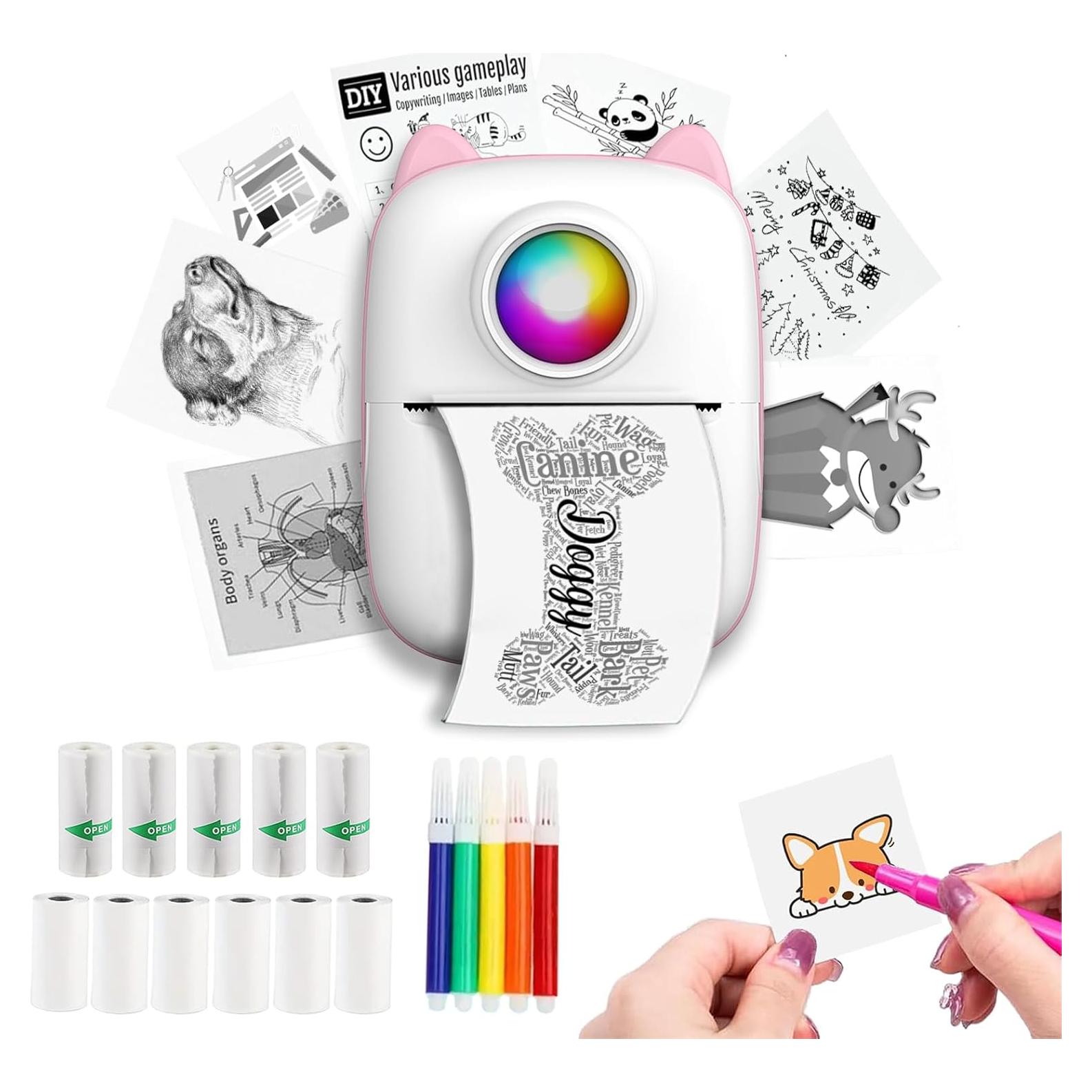 Impresora de Etiquetas Térmica Funducts Mini Bluetooth 11 Rollos