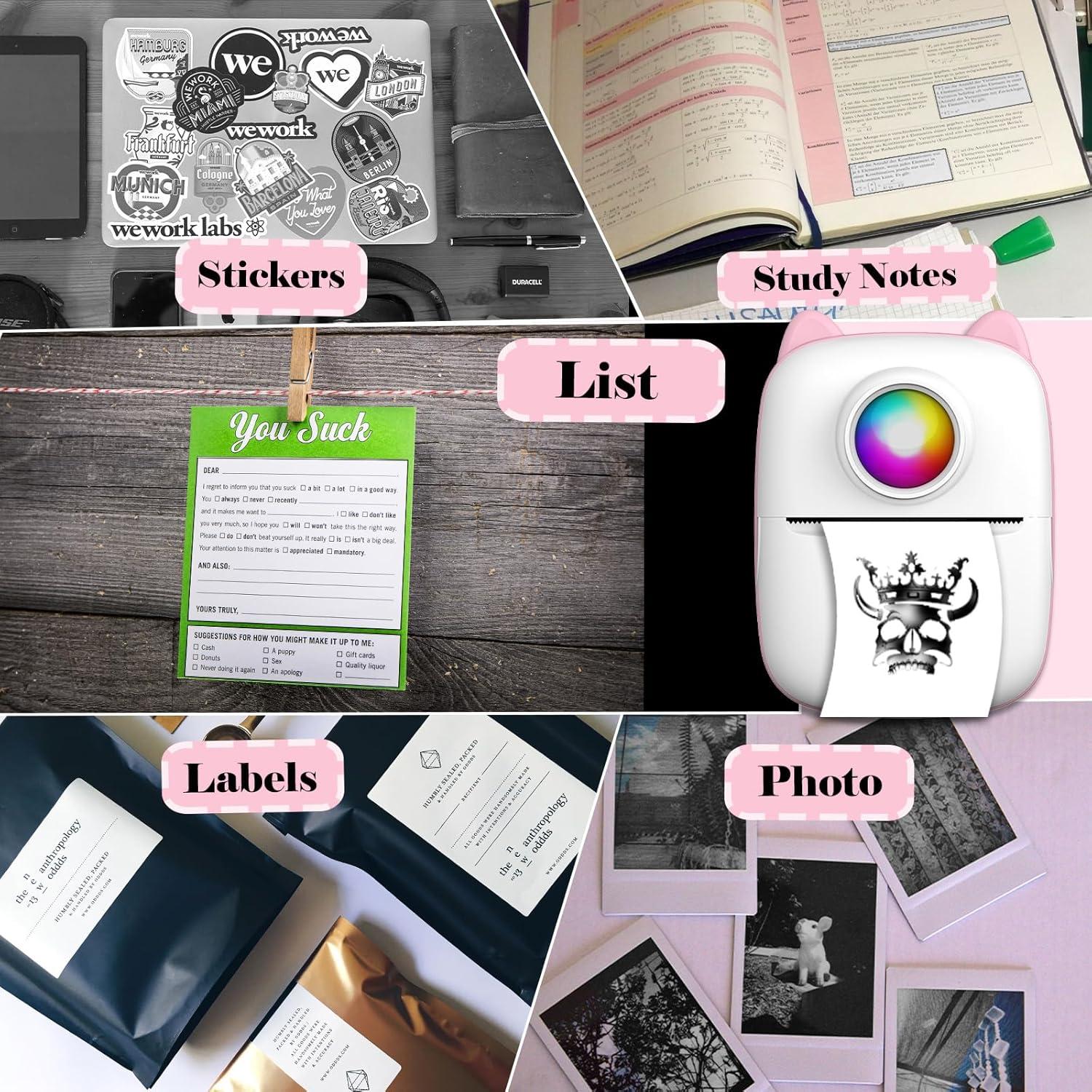 Impresora de Etiquetas Térmica Funducts Mini Bluetooth 11 Rollos