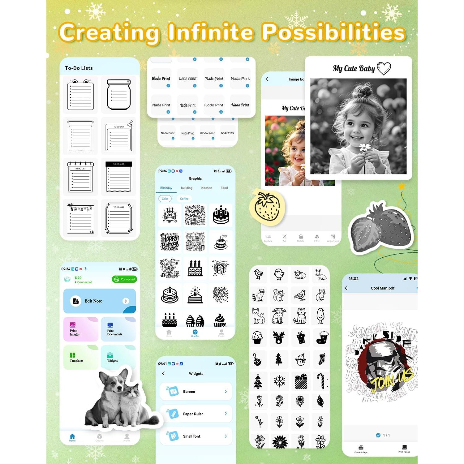Impresora de Etiquetas Térmica NADAIIN D20 Bluetooth 5.08cm