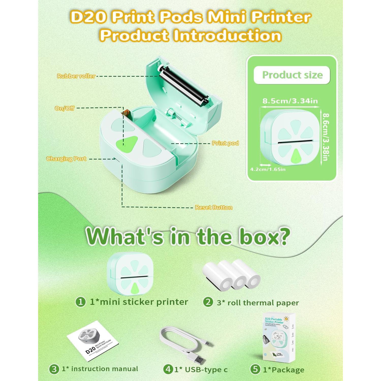 Impresora de Etiquetas Térmica NADAIIN D20 Bluetooth 5.08cm