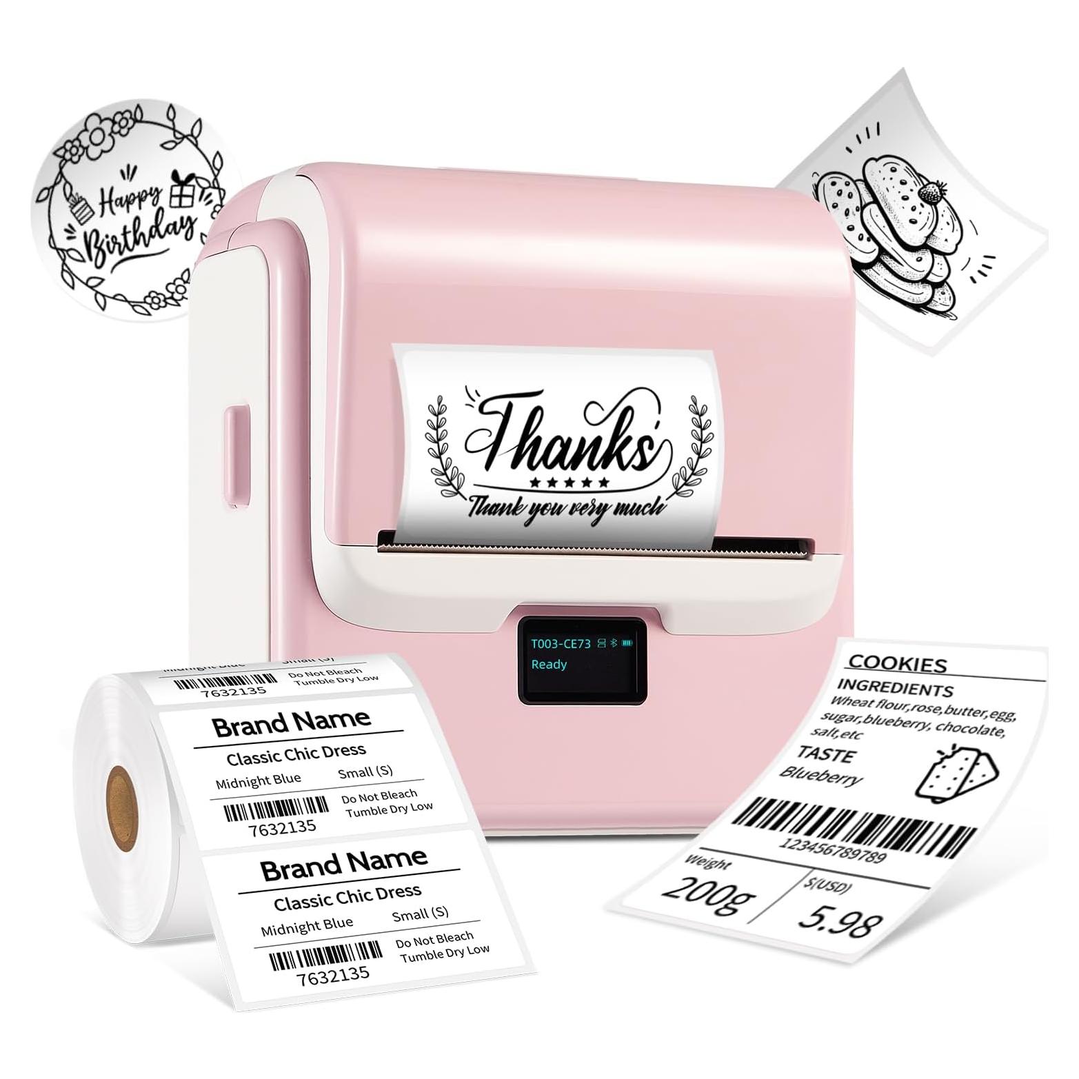 Impresora de Etiquetas ORGSTA T003 Bluetooth 8 cm Rosa