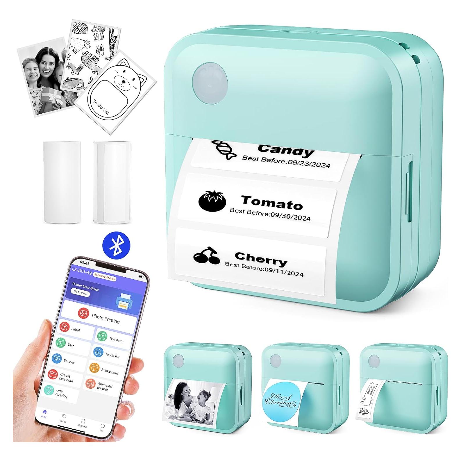 Impresora de Etiquetas Térmica VFU Mini Bluetooth Verde