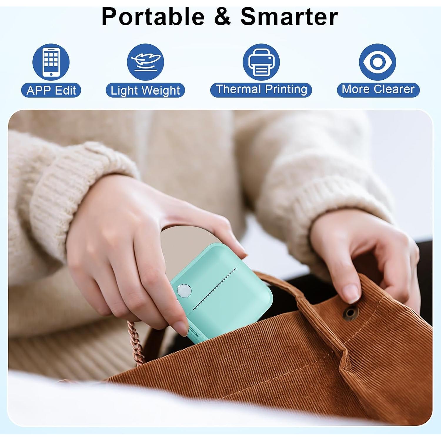 Impresora de Etiquetas Térmica VFU Mini Bluetooth Verde