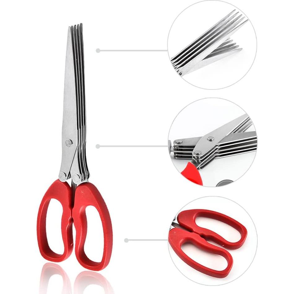 Tijeras Desgarradoras MagiDeal 19 cm Acero Inoxidable Rojo