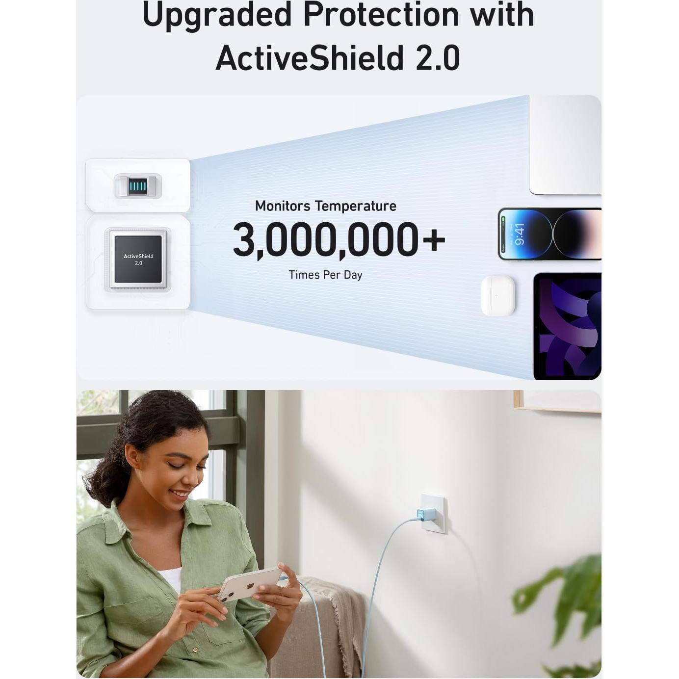 Cargador Anker Nano 30W USB-C Plegable para iPhone y iPad