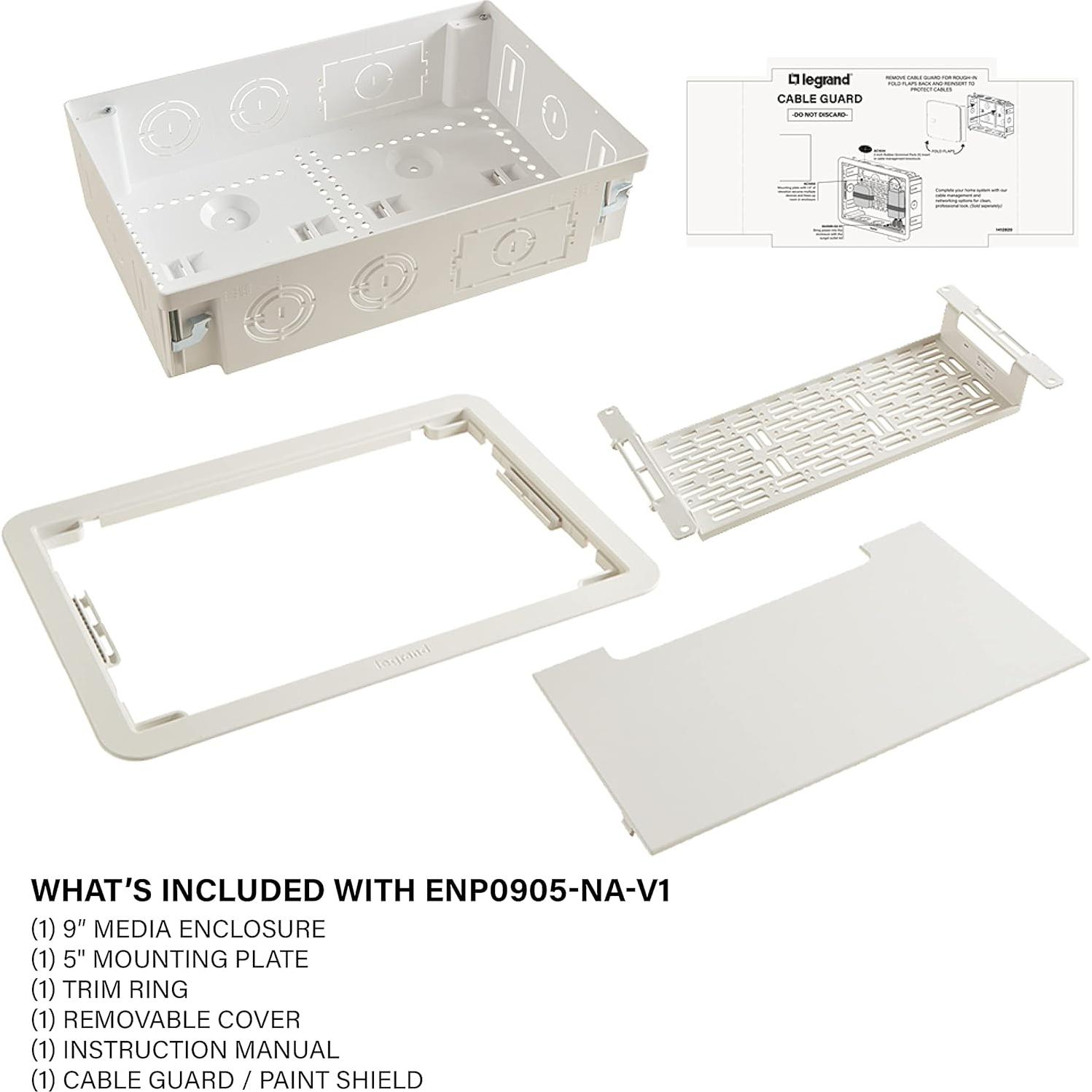 Caja de Medios de Pared On-Q ENP0905NAV1, 23 cm, Blanco