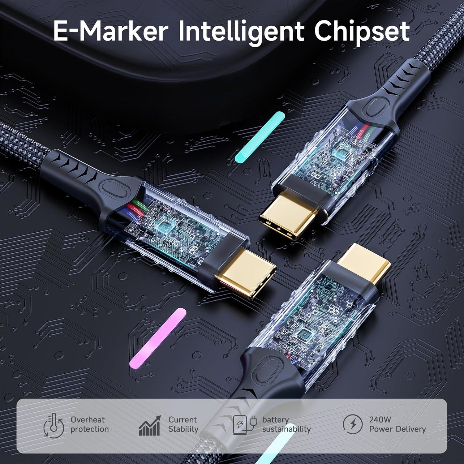 Cable USB C a USB C 30.48cm 40Gbps 240W 8K Thunderbolt 4