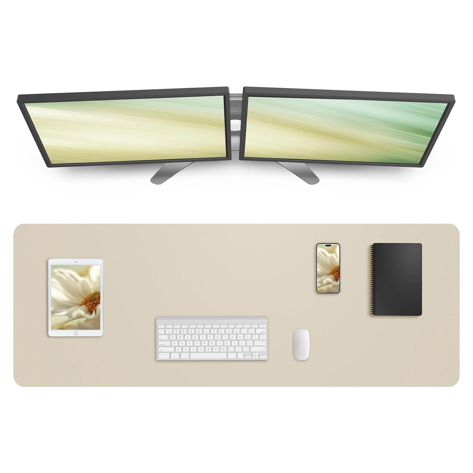 Alfombrilla de Escritorio Antideslizante AFIING Beige 122x43 cm