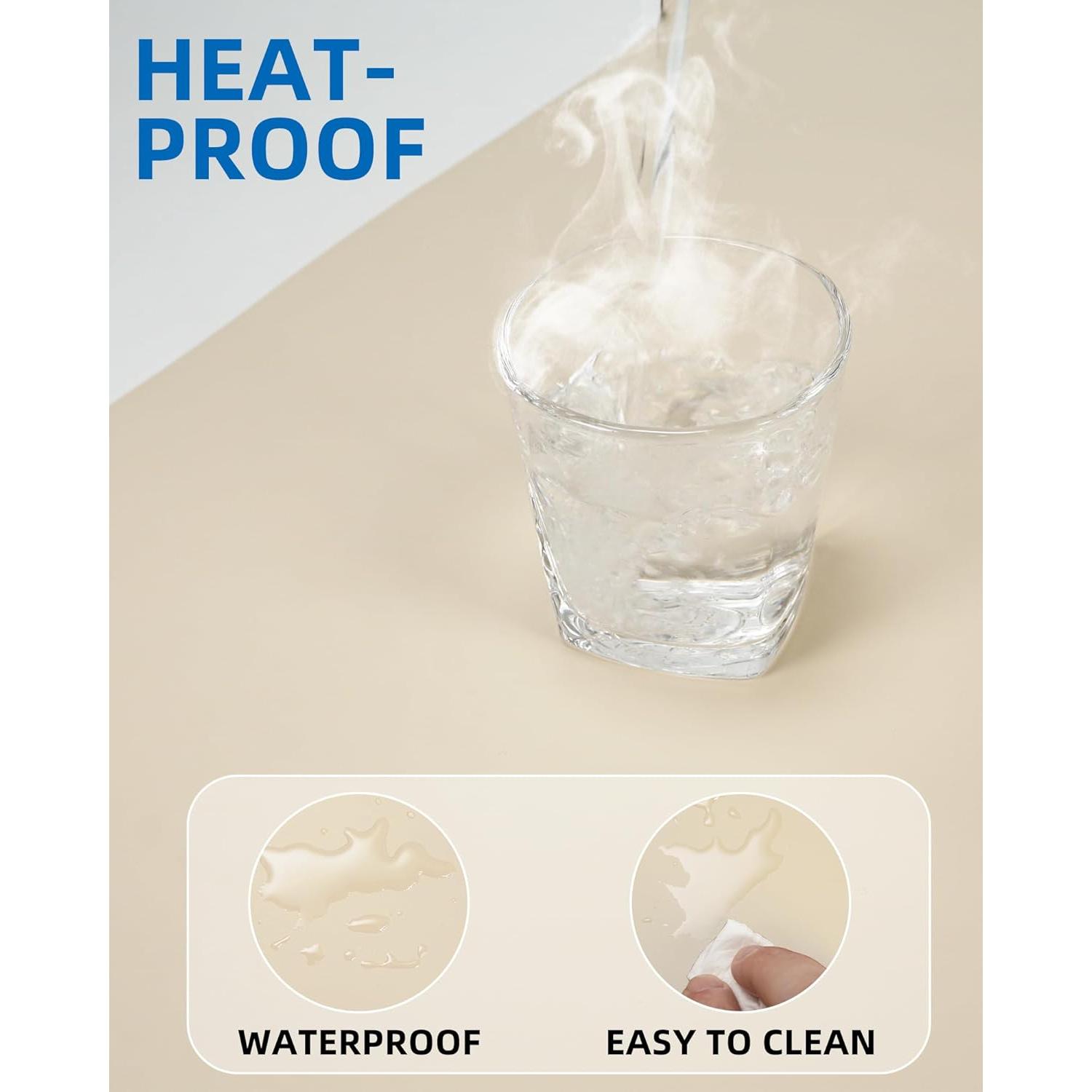 Alfombrilla de Escritorio Antideslizante AFIING Beige 122x43 cm