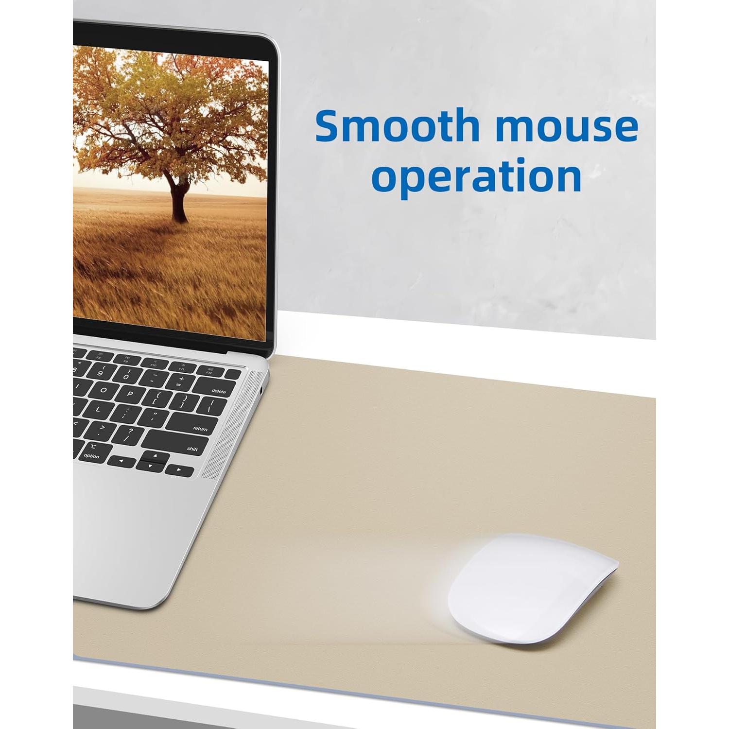 Alfombrilla de Escritorio Antideslizante AFIING Beige 122x43 cm