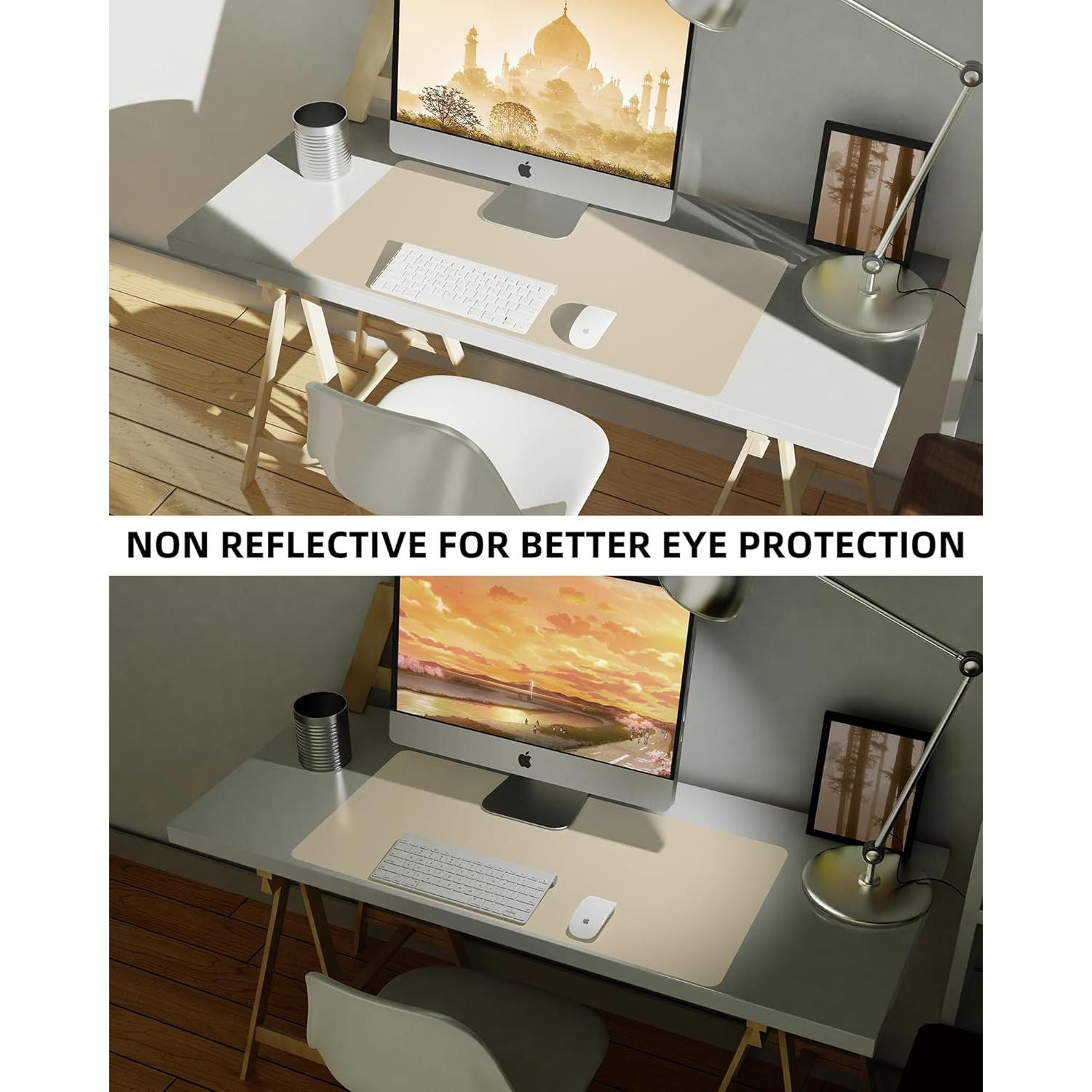 Alfombrilla de Escritorio Antideslizante AFIING Beige 122x43 cm