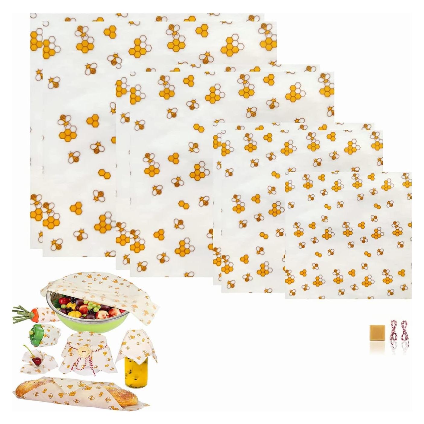 Envolturas de Cera de Abeja Hoeapzl - Juego de 7 Tamaños