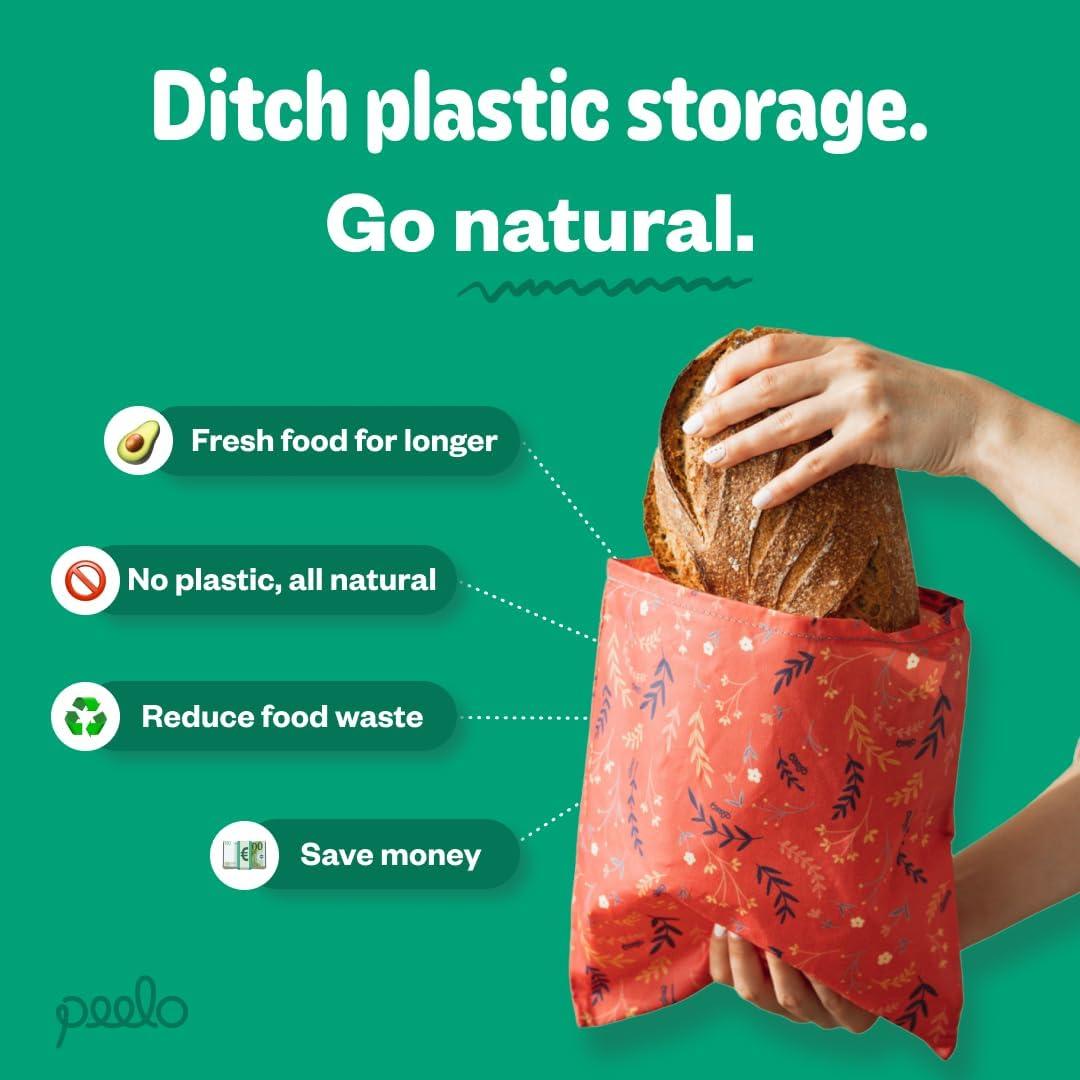 Envoltura de Alimentos de Cera de Abeja Peelo Mediana Botánica