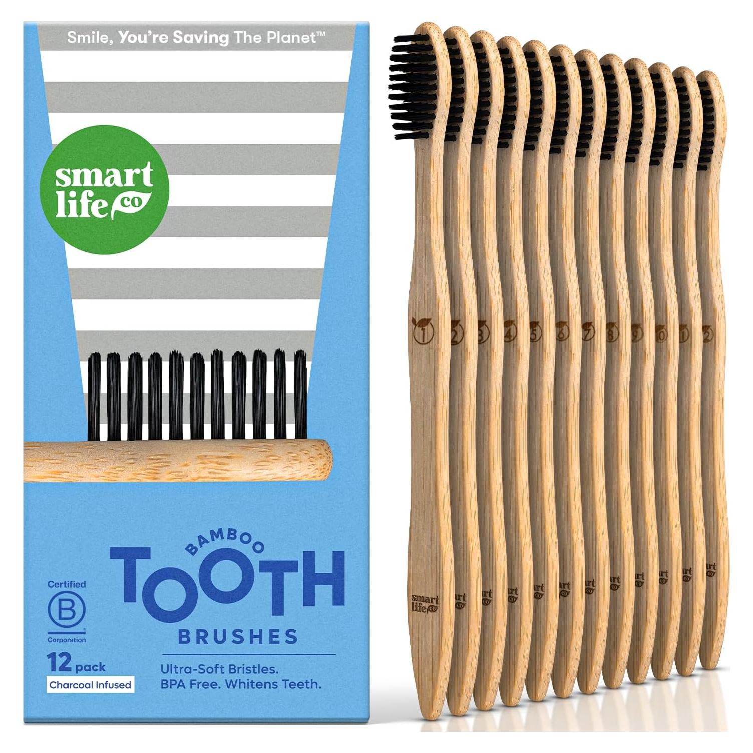 Cepillos de Dientes de Bambú SmartLifeco - Cerdas Suaves Ecológicas