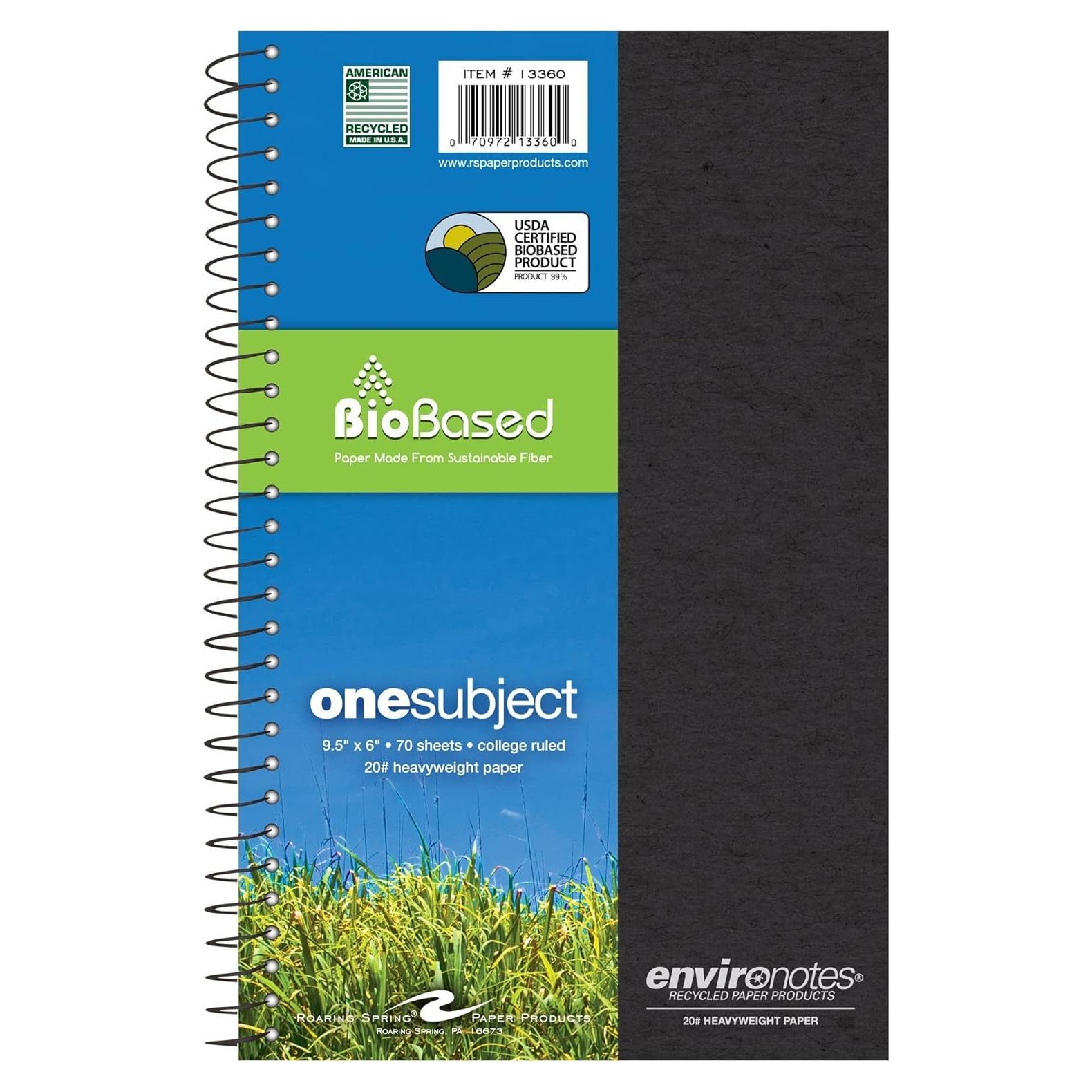 Cuaderno Reciclado Roaring Spring 70 Hojas 24.1x15.2 cm