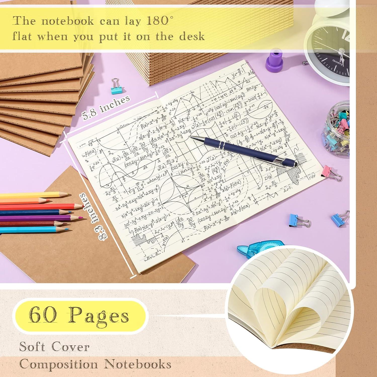 Paquete de 100 Cuadernos A5 Rayados Handepo Tapa Blanda Kraft