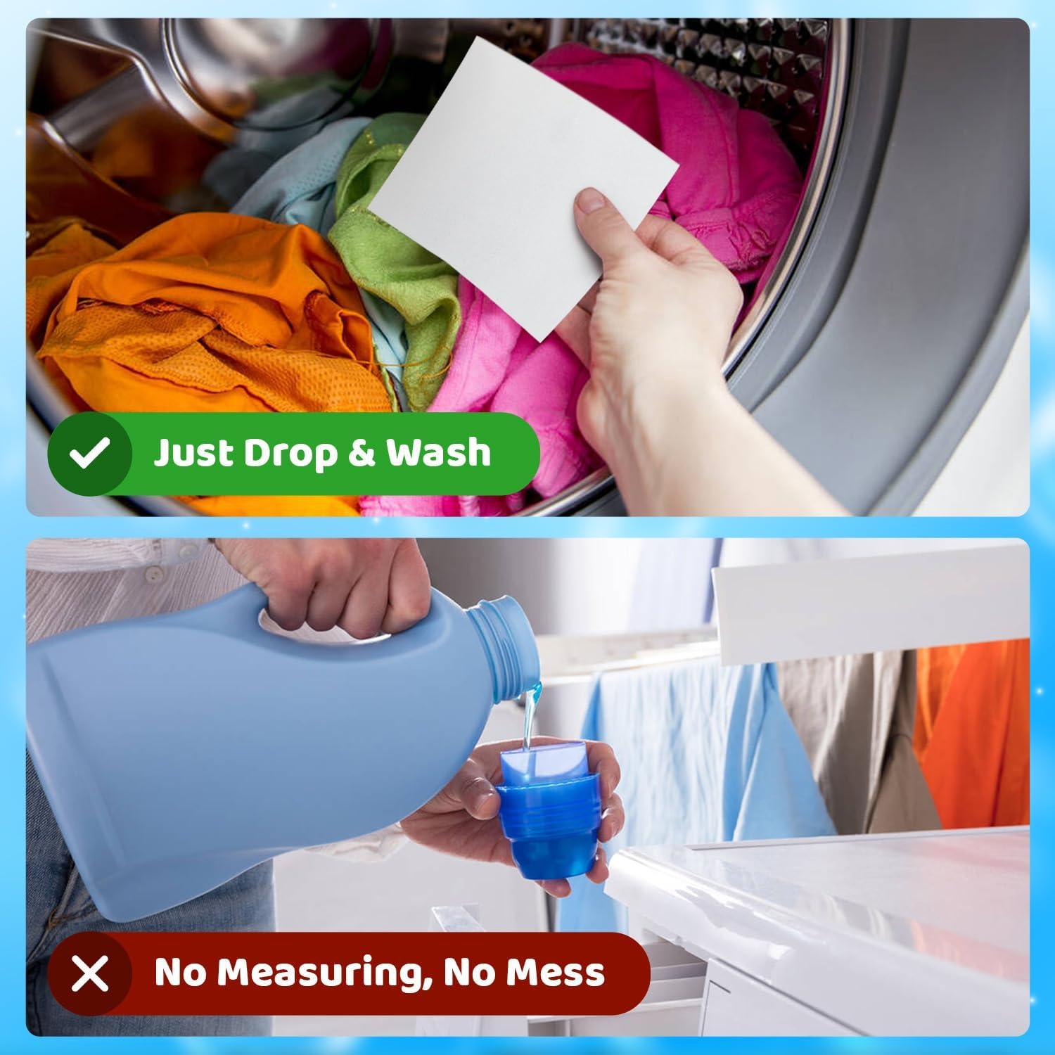 Hojas de detergente ecológicas Mopplex, 30 hojas para 60 cargas