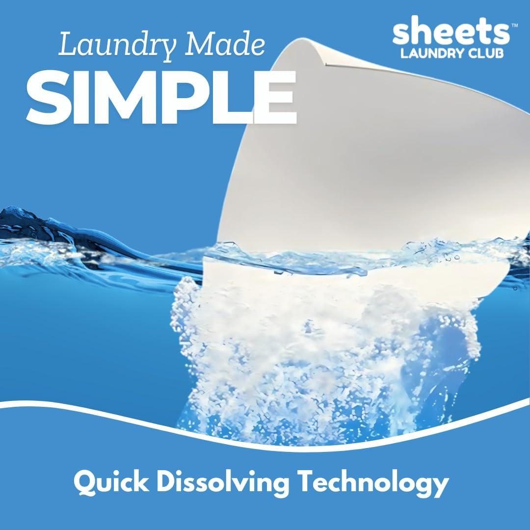 Hojas de Detergente Ecológicas Sheets Laundry Club - 50 Unidades