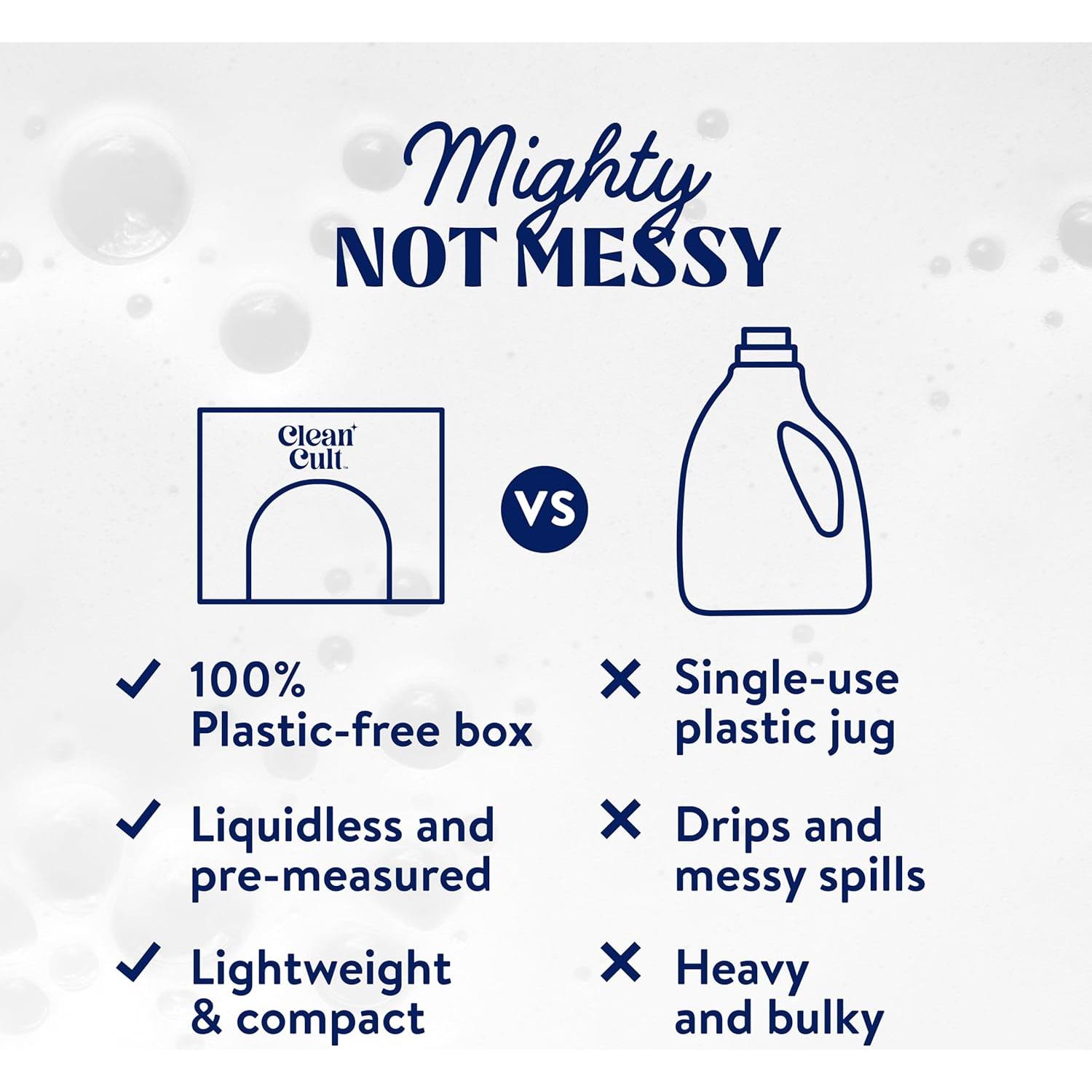 Hojas de detergente Cleancult Lino Fresco 60 cargas 3 enzimas