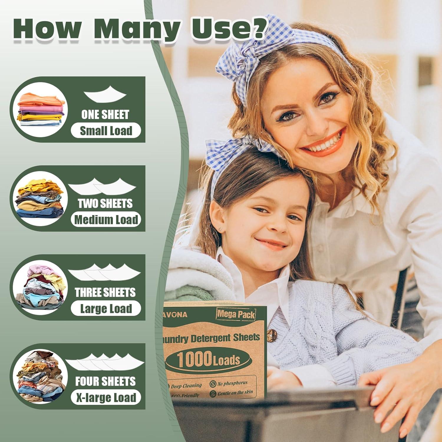 Hojas de Detergente Ecológicas Navona 1000 Cargas Fragancia Fresca