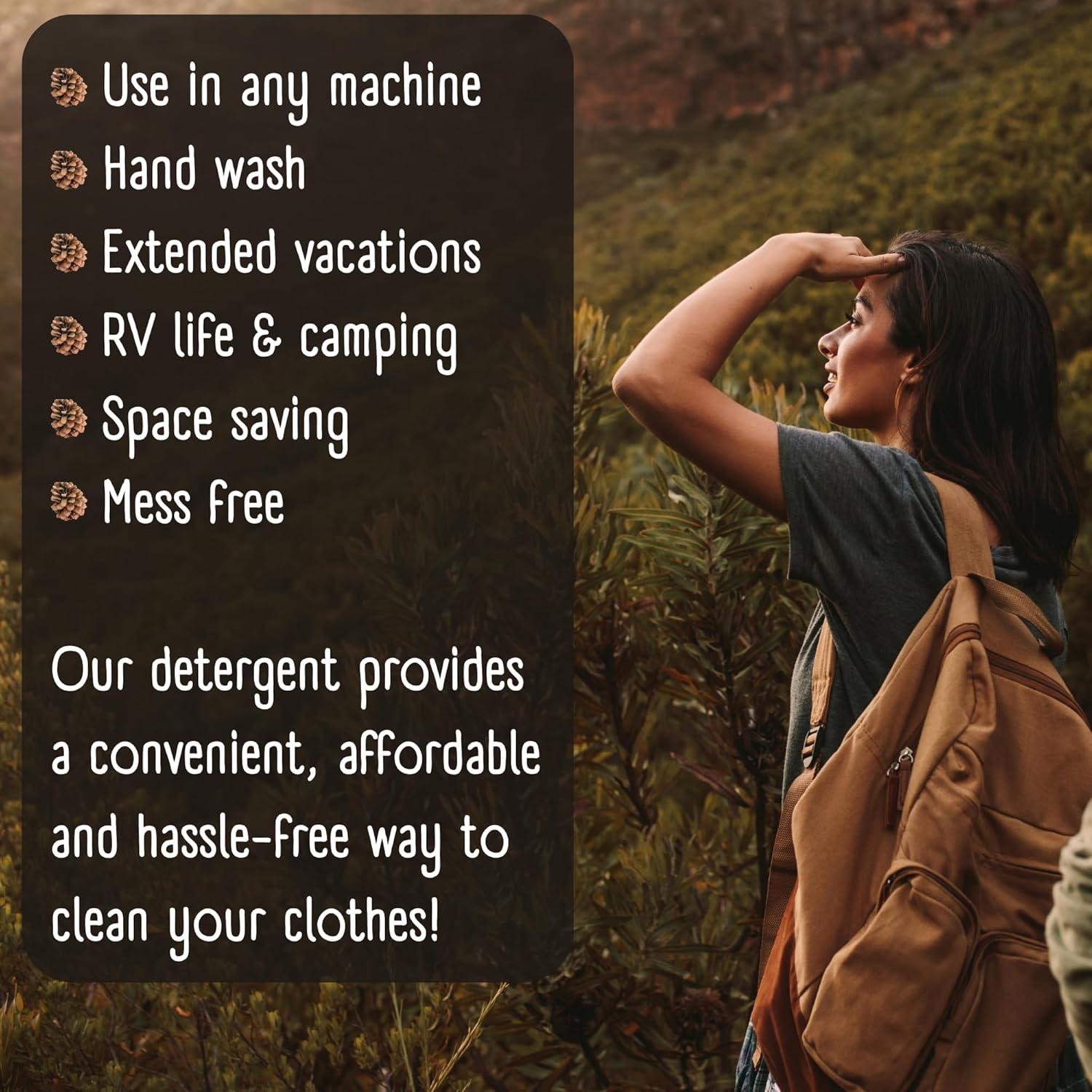 Hojas de detergente ecológicas Woodayogo para lavandería 80 unidades