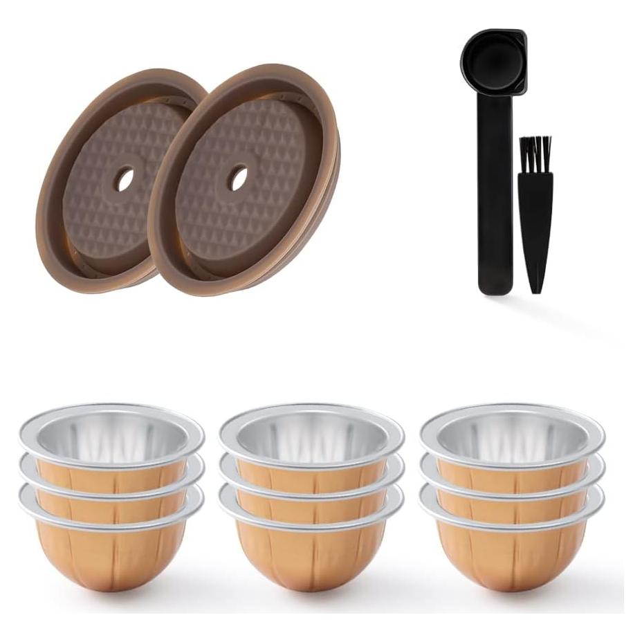Tapa y cápsulas reutilizables Nespresso Vertuo BENFUCHEN 80/150/230ml
