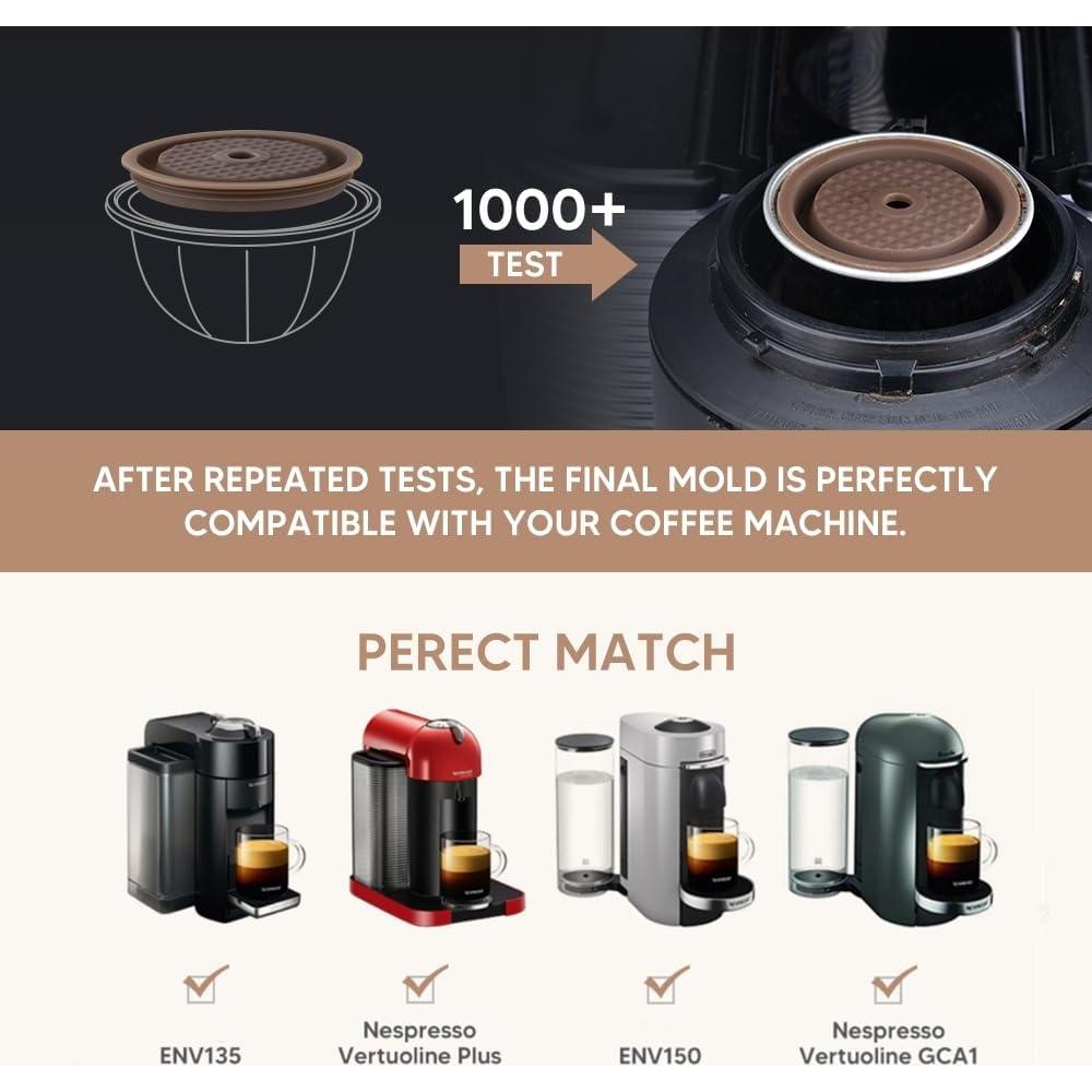 Tapa y cápsulas reutilizables Nespresso Vertuo BENFUCHEN 80/150/230ml