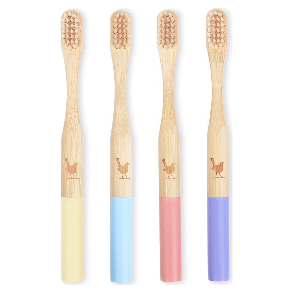 Cepillo de Dientes de Bambú para Niños Native Birds - Juego de 4