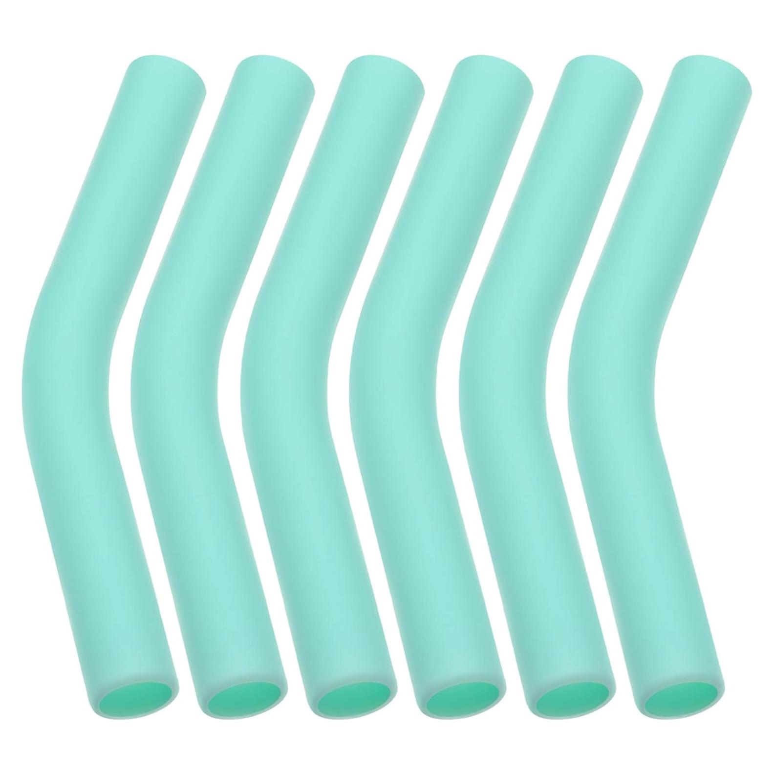 6 Puntas de Silicona Verde para Pajitas de Metal SynHHergyx