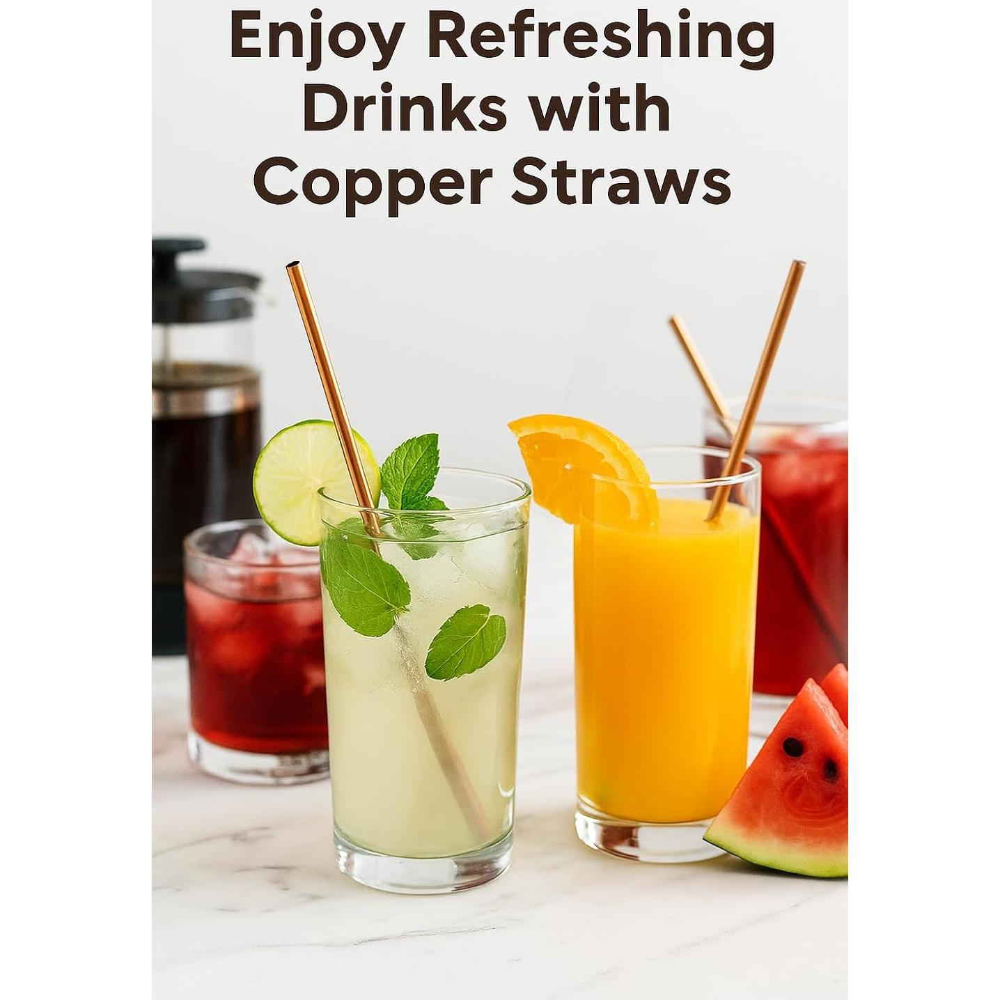 Popotes Reutilizables de Cobre Modern Home - 21.6 cm - Juego de 2