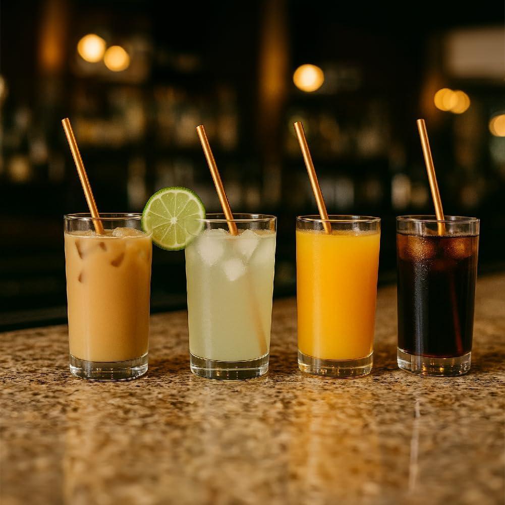 Popotes Reutilizables de Cobre Modern Home - 21.6 cm - Juego de 2