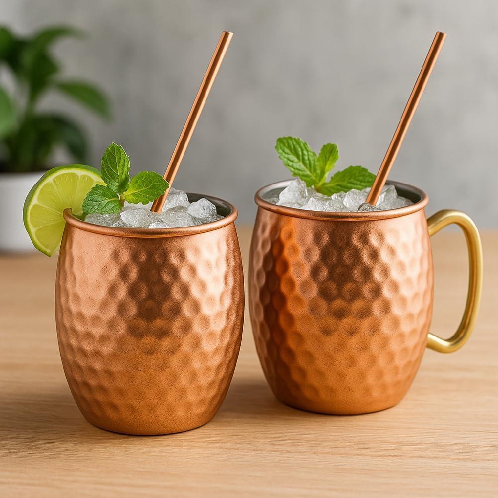 Popotes Reutilizables de Cobre Modern Home - 21.6 cm - Juego de 2