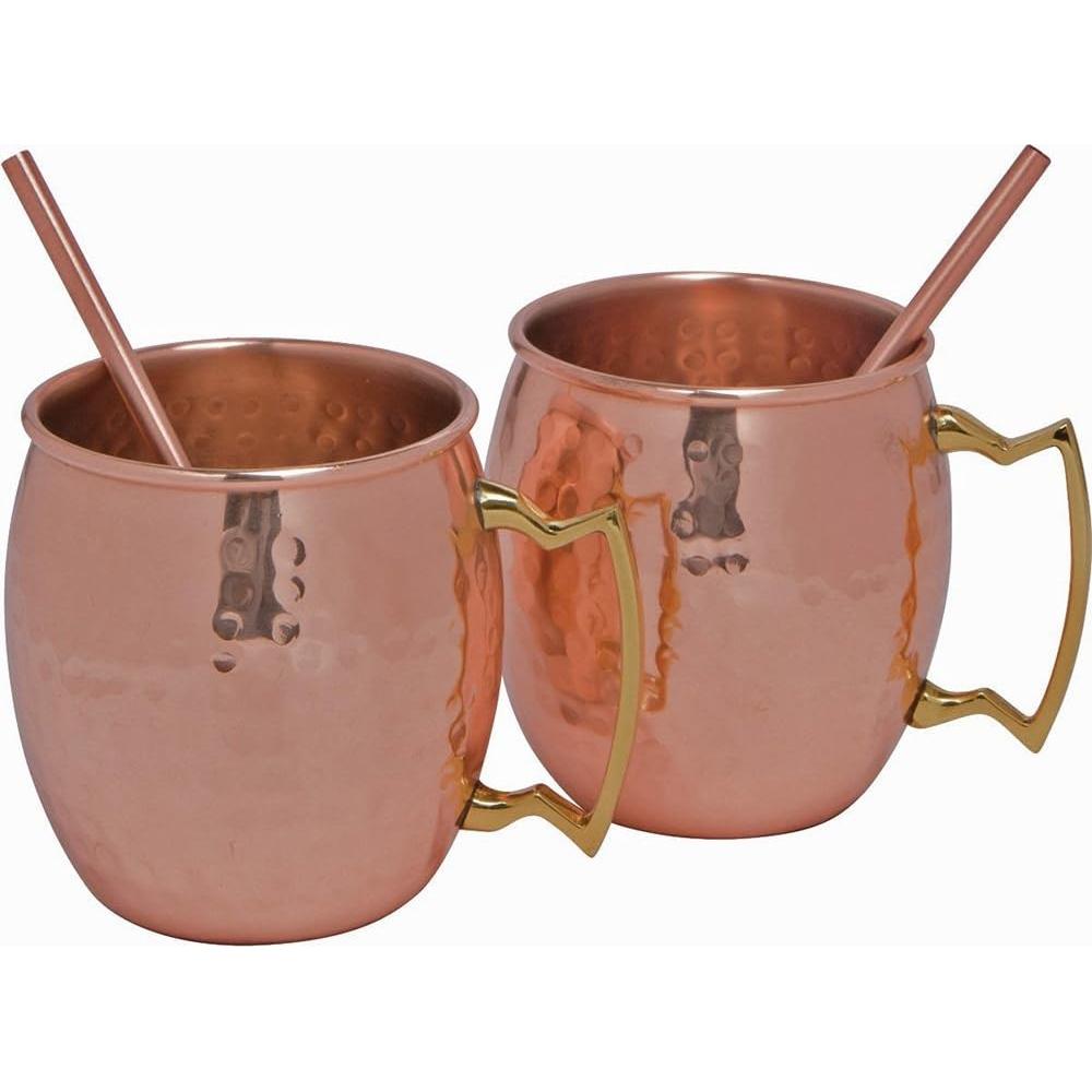 Popotes Reutilizables de Cobre Modern Home - 21.6 cm - Juego de 2