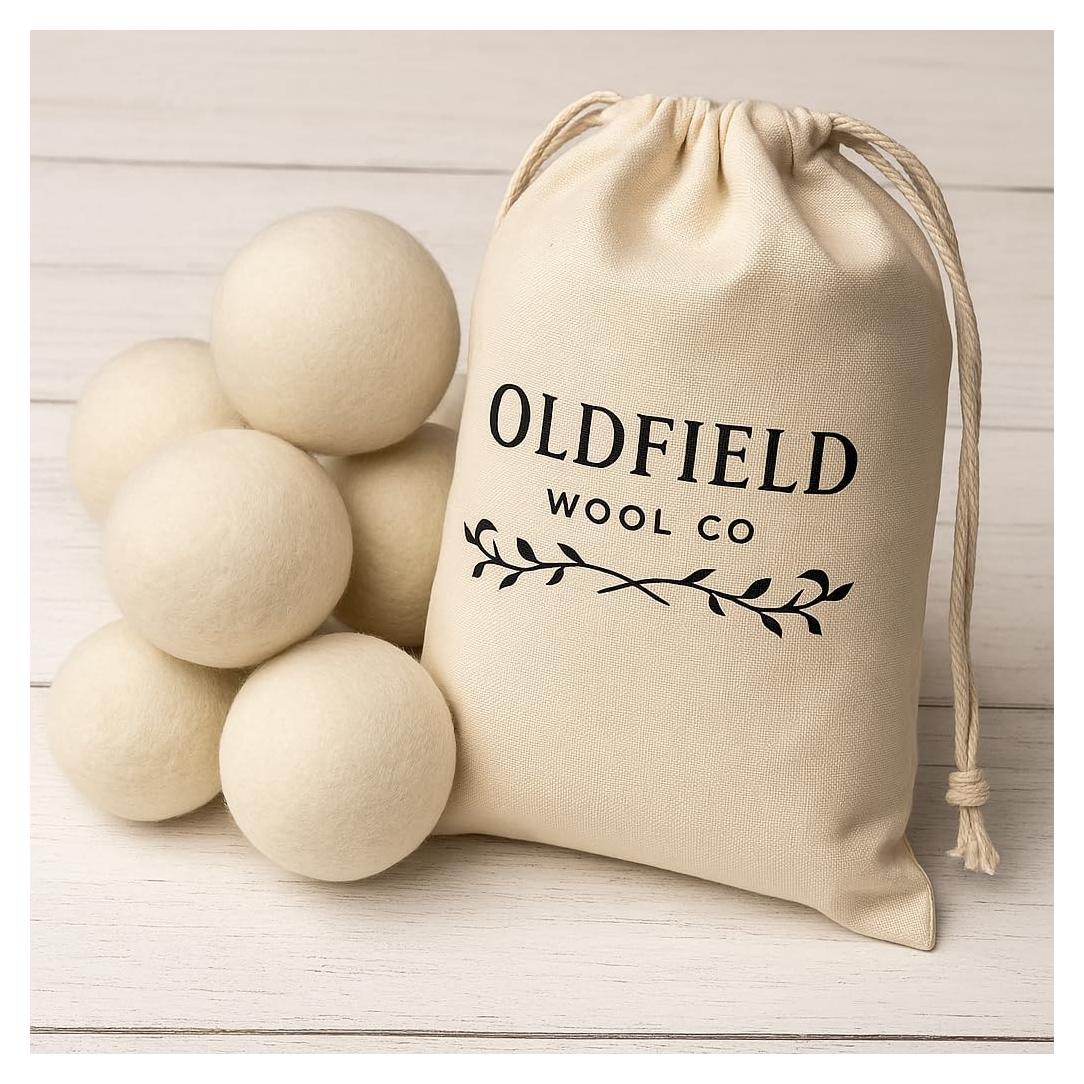 Bolas de Secado de Lana Orgánica XL Oldfield Wool Co - 6 Unidades