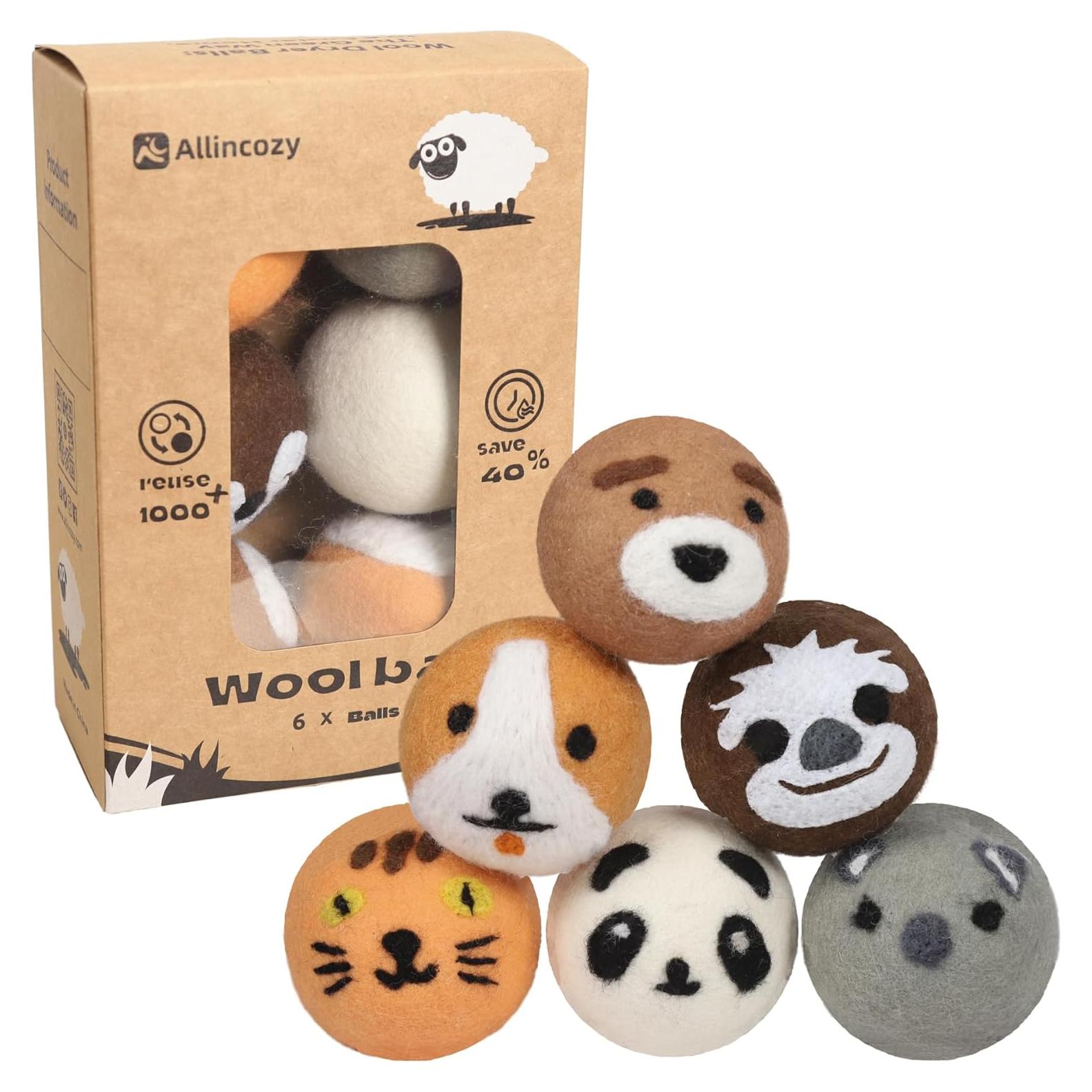 Bolas de Secadora de Lana ALLINCOZY Ecológicas 6 Unidades