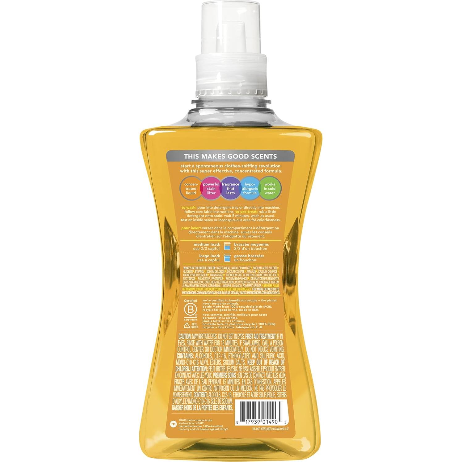 Detergente Líquido para Ropa Method 1.58L Jengibre y Mango