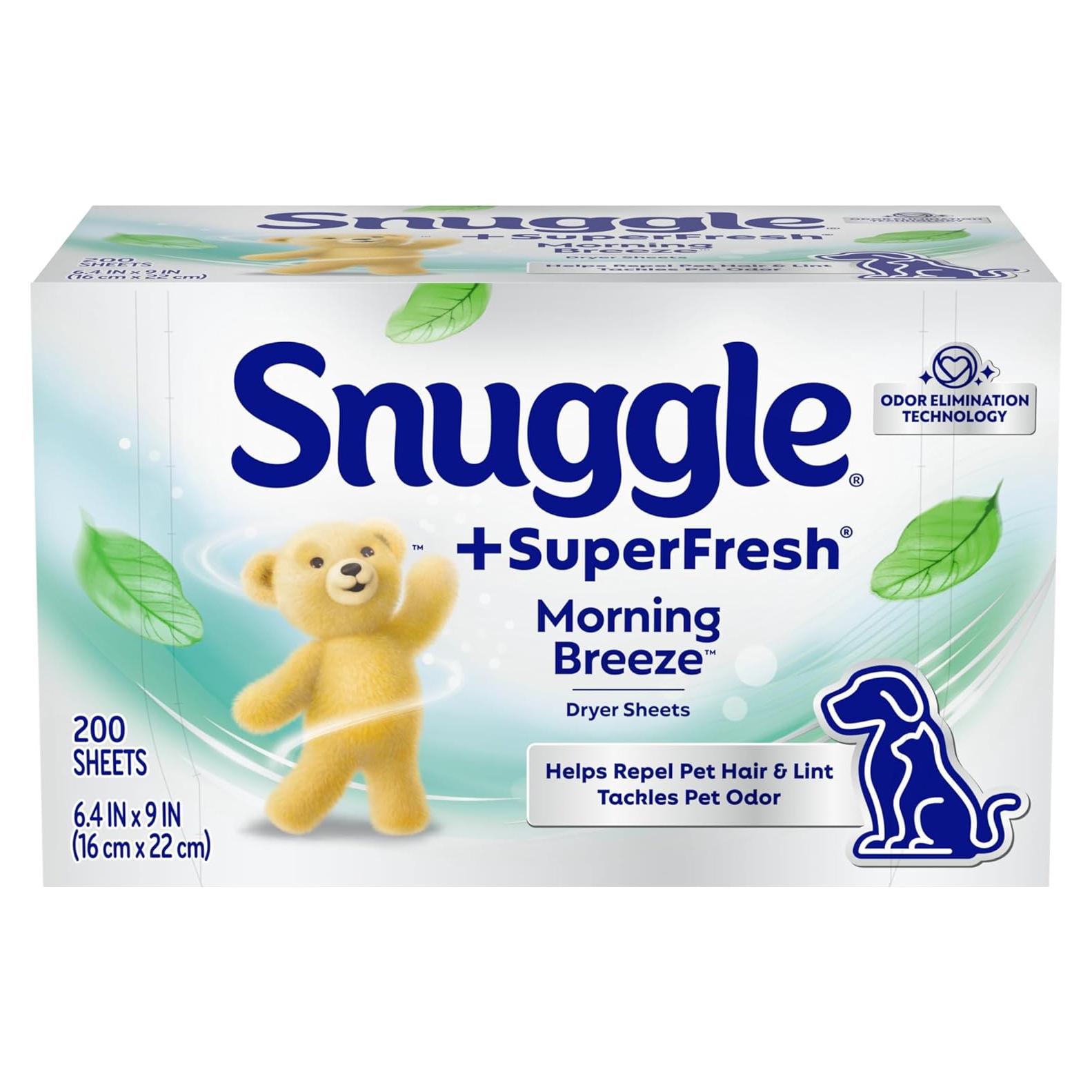 Hojas de Secadora Snuggle Plus SuperFresh Original 200 Unidades