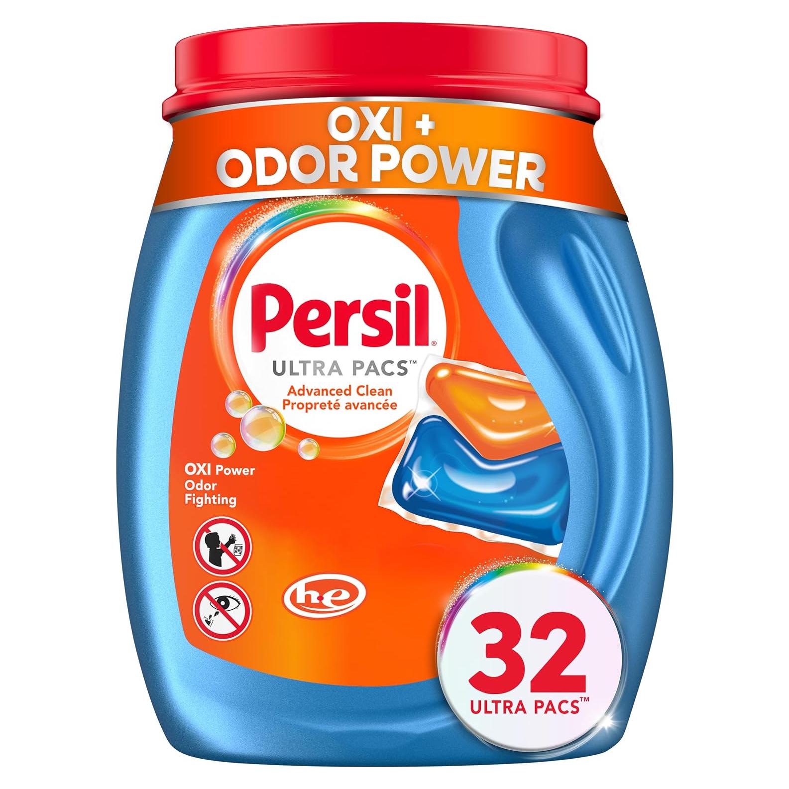 Detergente para Ropa Persil Ultra Pacs 32 Unidades Oxi+Olores