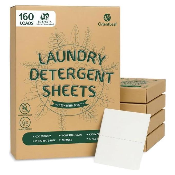 Hojas de Detergente Ecológicas OrientLeaf Aroma Fresco 80 Unidades
