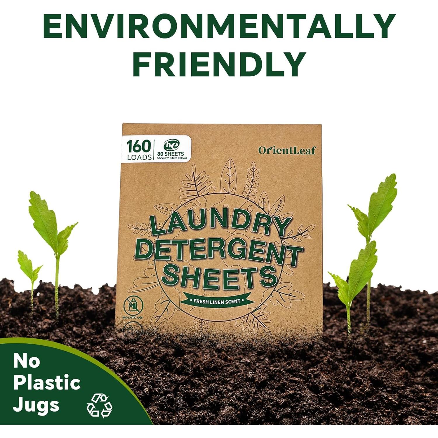 Hojas de Detergente Ecológicas OrientLeaf Aroma Fresco 80 Unidades