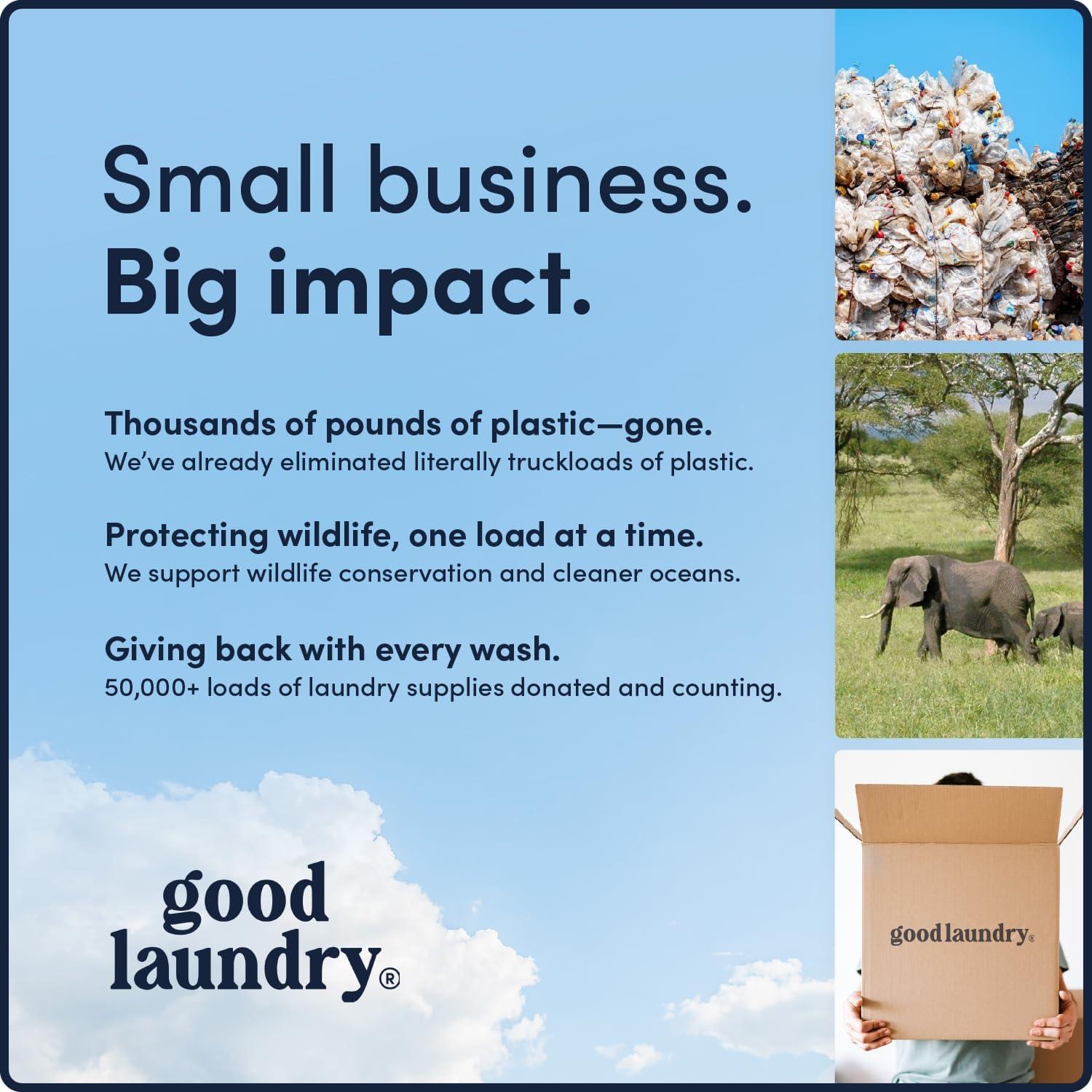 Hojas de detergente ecológicas Good Laundry 60 cargas lavanda
