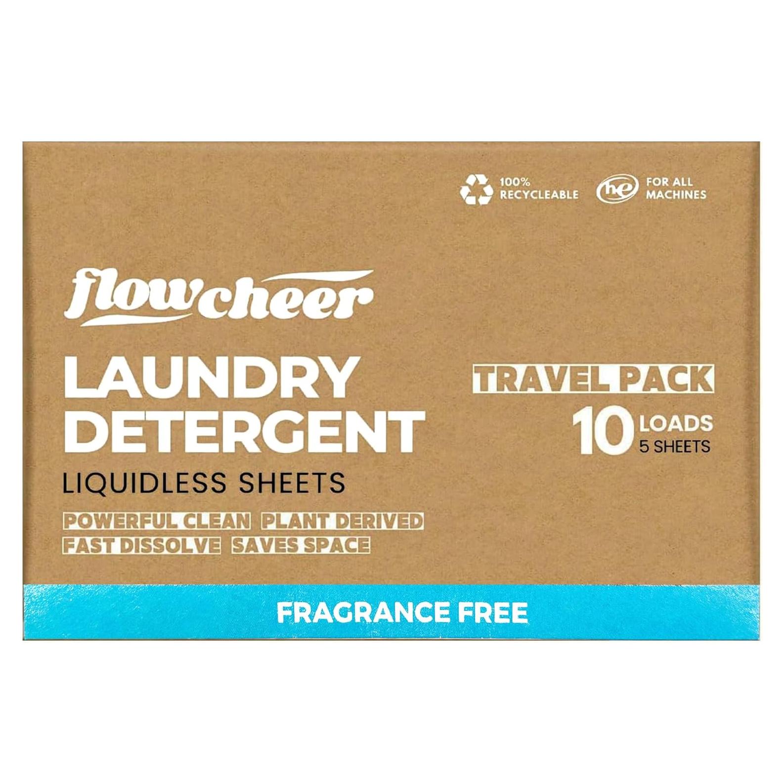 Hojas de Detergente para Ropa Flowcheer 5 Unidades Sin Fragancia